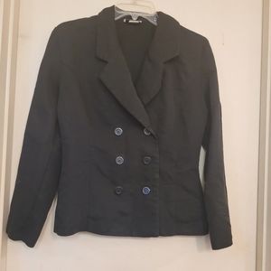 Black long-sleeved jacket/shirt, good for work, size 6, Harvest Time
